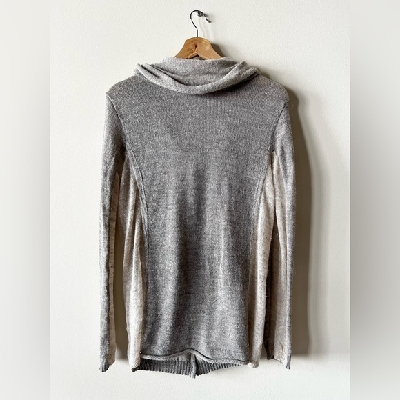 Inhabit Alpaca Linen Cardigan  Sweater Cowel Neck Oatmeal/Beige Small - Picture 11 of 15